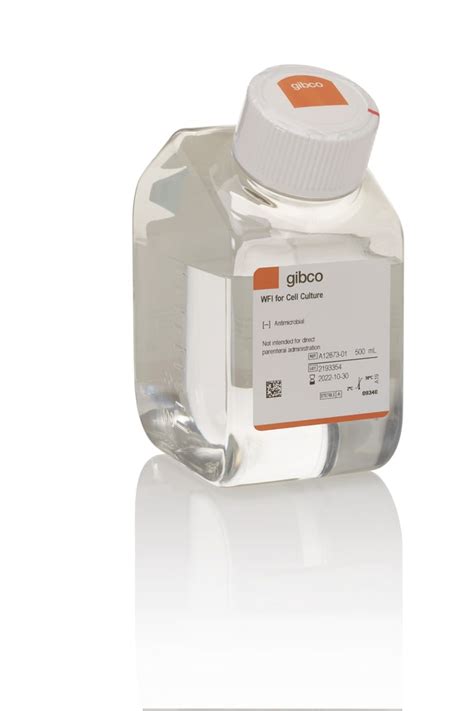 gibco cell culture water|Gibco™ Water for Injection (WFI) for Cell Culture